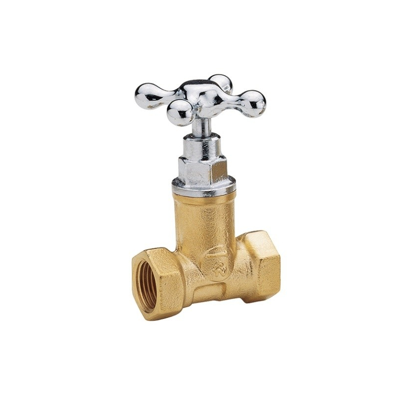 Llave de paso FV h° alto volante cruz 13 mm cromado