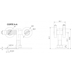Carro acero 170 - 32mm