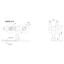 Carro acero 172 con ruleta blindado
